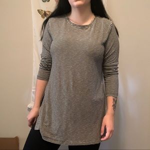 Black and White Striped Tunic